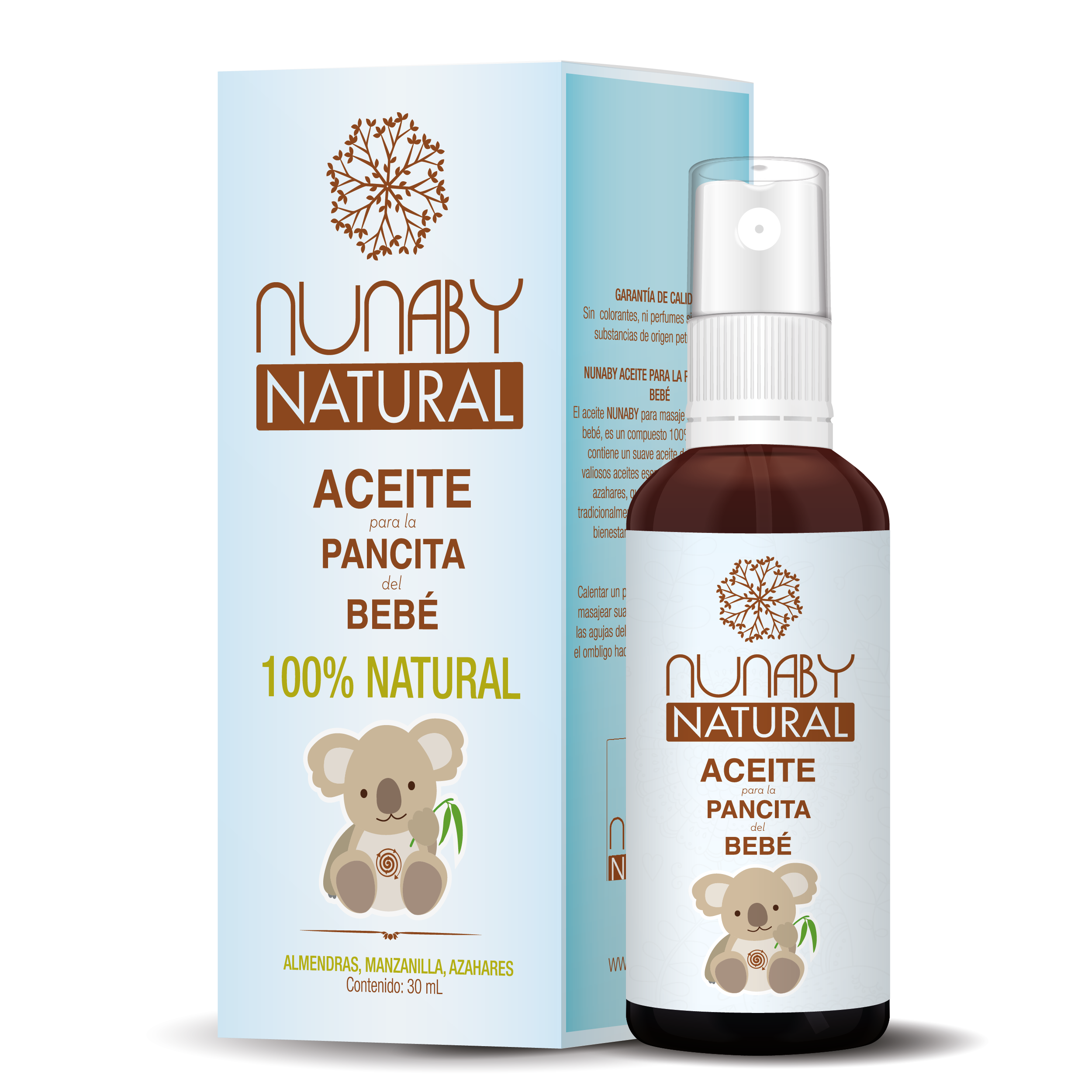Nunaby natural - El Aceite de Pancita Nunaby Natural contiene aceite de  almendras y valiosos aceites esenciales de manzanilla y azahares que  facilitan el masaje que tradicionalmente se realiza para proporcionar  bienestar